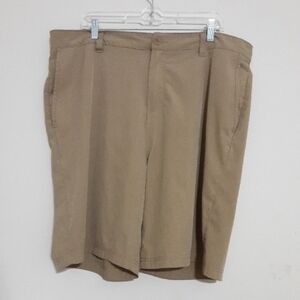 Leehanton Men's Tan Performance Shorts outdoor hiking fishing 40 casual camp